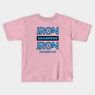 Iron Sharpens Iron | Christian Typography Kids T-Shirt